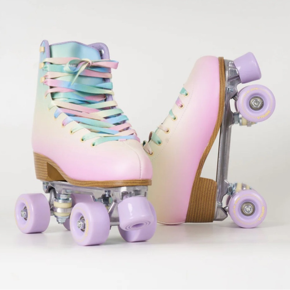 Pastel Gradient Roller Skates for Women - Pink